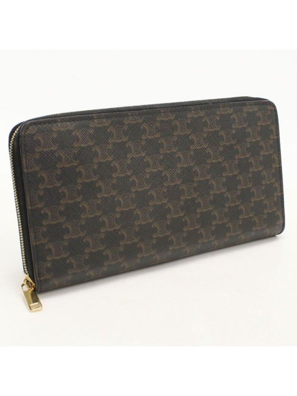 Celine Large Zip Wallet Triomphe Canvas Zip Around